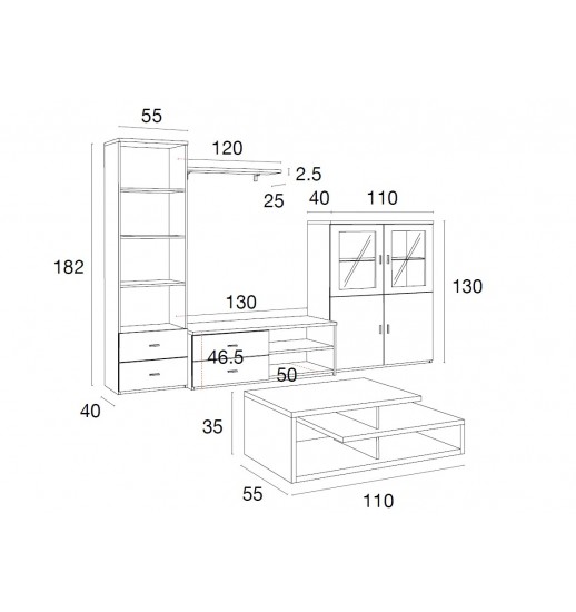 ESTANTE OREANA PINHO BRANCO -...