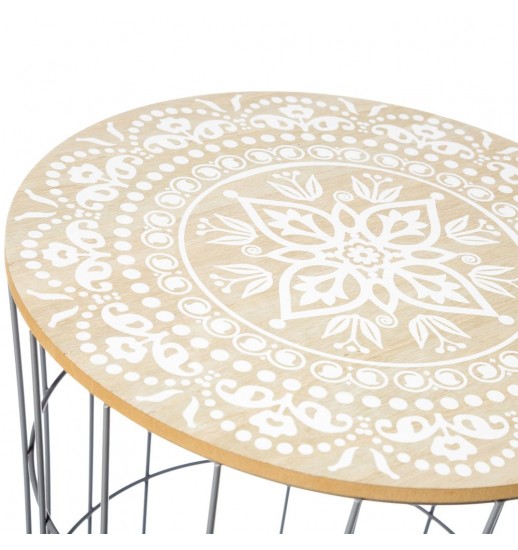 MESA DE APOIO METAL/MDF TAMPO BRANCO...