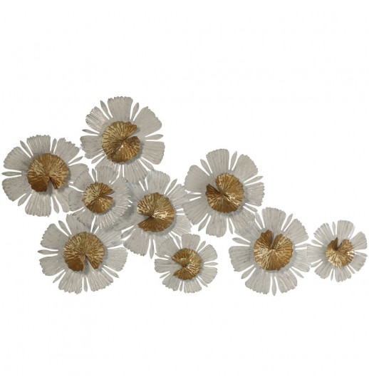 APLIQUE METAL PAREDE FLORES 50*91*7CM...