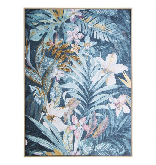 QUADRO TECIDO TELA FLORES - 36062