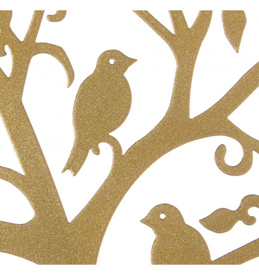 APLIQUE METAL PAREDE ARVORE DOURADO...