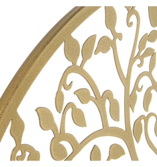 APLIQUE METAL PAREDE ARVORE DOURADO...