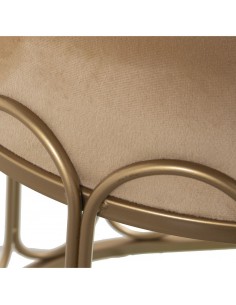 BANQUETA METAL DOURADO BEGE... 2