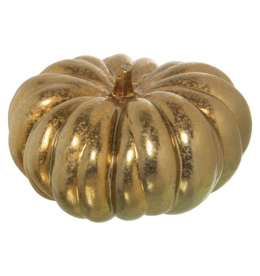 FIGURA ABOBORA CERAMICA DOURADO...