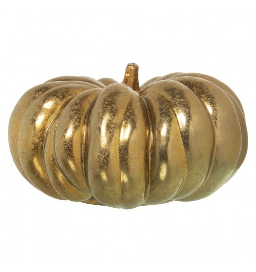 FIGURA ABOBORA CERAMICA DOURADO...