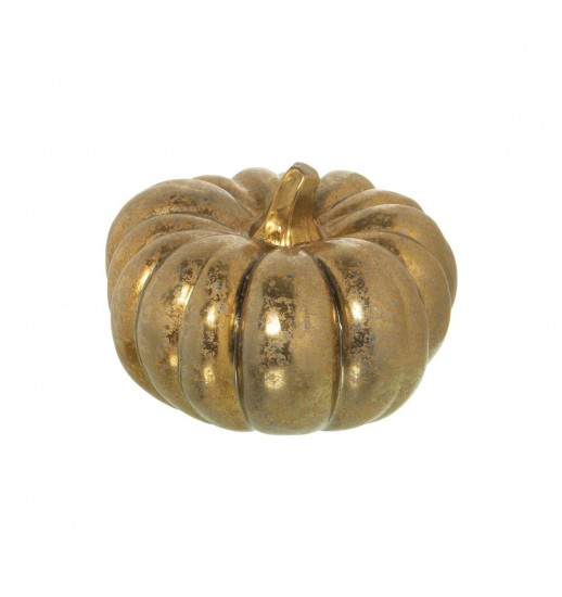 FIGURA ABOBORA CERAMICA DOURADO...