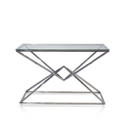 CREDENCIA INOX E VIDRO PRETO...