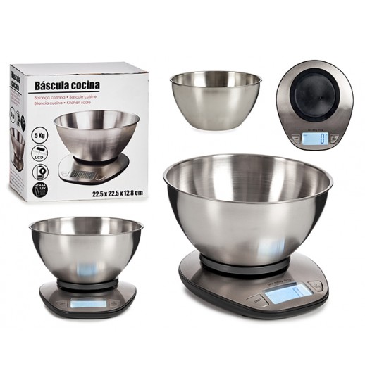 BALANÇA DIGITAL 23*23*13 AÇO 5Kg COM...