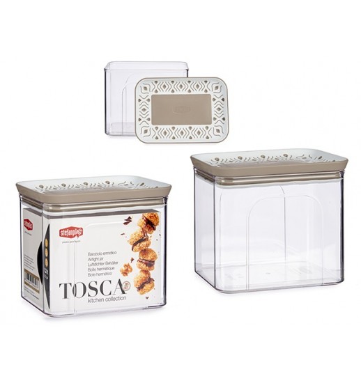 FRASCO RETANGULA PLASTICO HERMETICO...