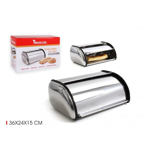 CAIXA DO PÃO METAL C/TAMPA 36*24*15CM...