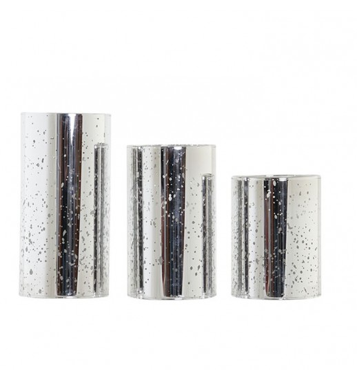 CONJUNTO 3 VELAS LED VIDRO 7.5*7.5*15...