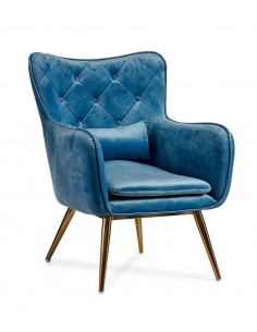 CADEIRAO VELUDO AZUL...