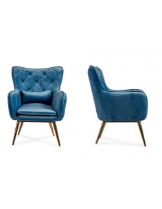 CADEIRAO VELUDO AZUL... 2