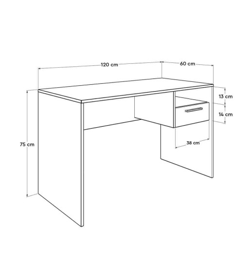 SECRETARIA AFEIRA 1 GAVETA 120*60*75...