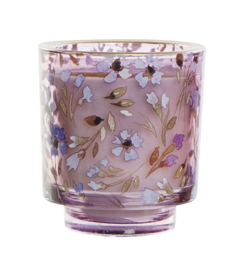 VELA CERA VIOLETA VIDRO 9*9*10 230gr...