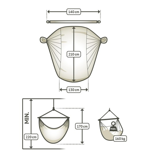 CADEIRA DOMINGO SUSPENSA TECIDO...