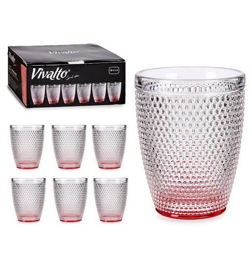 CONJUNTO DE 6 COPOS VIDRO PONTOS AGUA...