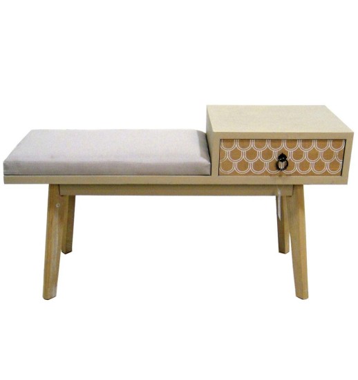 BANQUETA MADEIRA COM GAVETA 101*35*55...