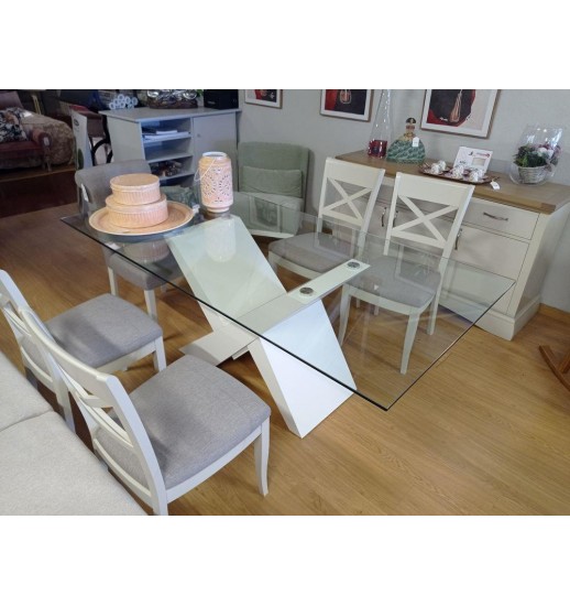 MESA VIDRO 200*100 WHITE - DT-1817