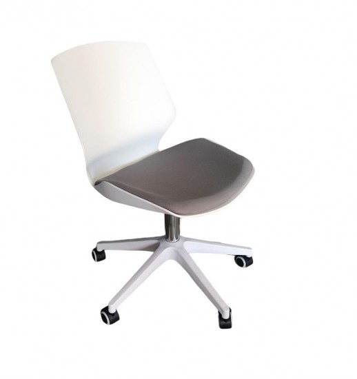 CADEIRA RODAS POLIPROPILENO BRANCA...