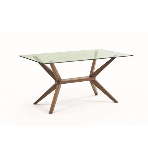 MESA SALA RECT. VIDRO 150*090 MERLOT...