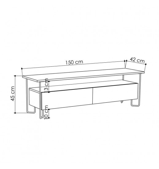BASE TV AFEIRA CORNEA 150*42*45 WHITE...