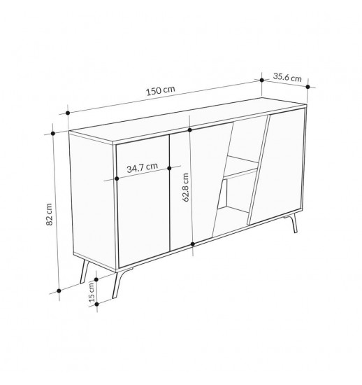 CONSOLA AFEIRA FIONA 150*36*82...