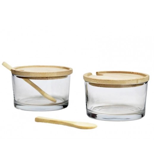 CONJUNTO 2 TAÇAS TAMPA+COLHERES BAMBO...