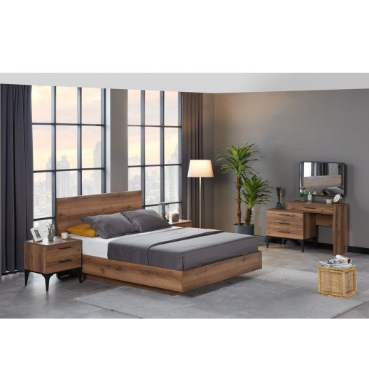 CAMA CASAL 200*150*100 LUPO WALNUT