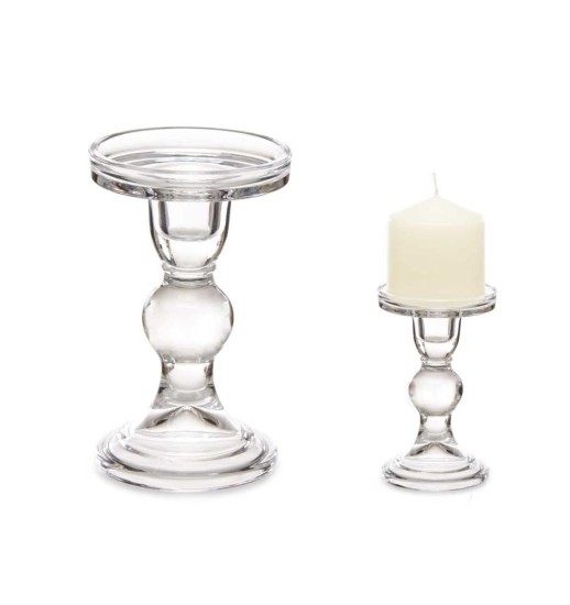 CASTIÇAL VIDRO BOLA M 14 - 78825