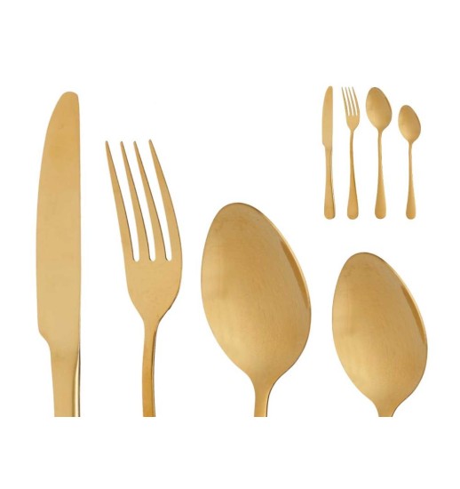 FAQUEIRO 16 PEÇAS AÇO DOURADO - 86917