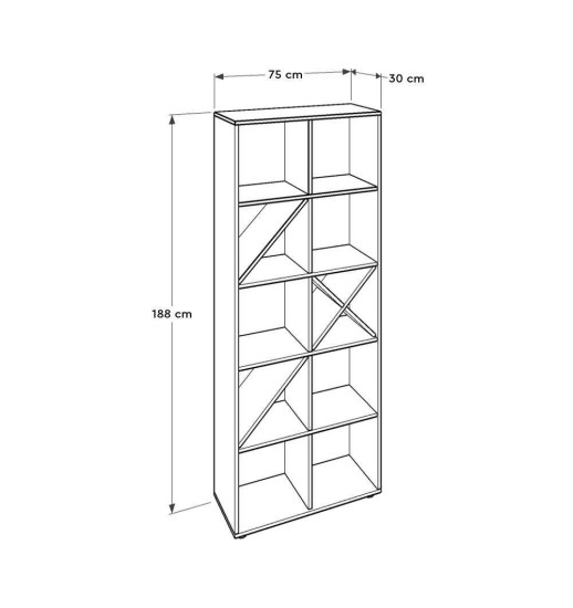 ELEMENTO PRATELEIRAS AFEIRA 5 ESPACOS...