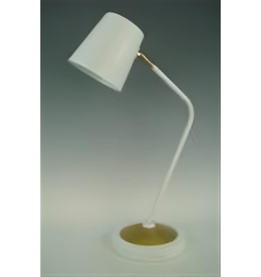 CANDEEIRO BASE METAL DOURADO/BRANCO...