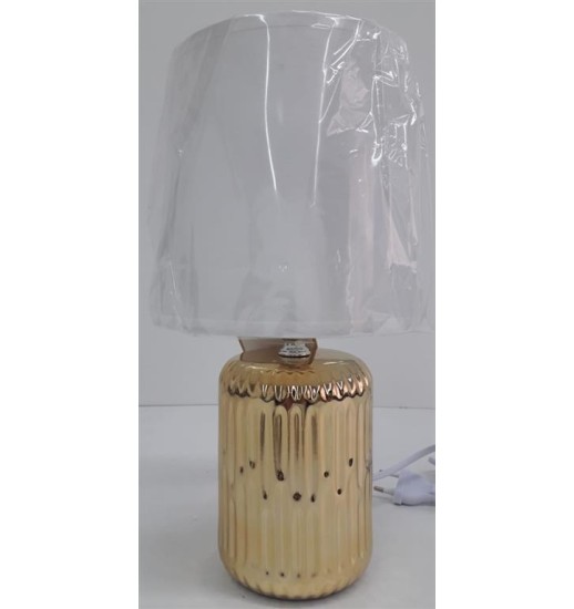 CANDEEIRO BASE CERAMICA DOURADA 18*33...