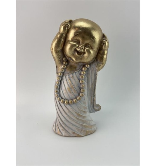 MONGE DECORATIVO DOURADO MAOS CABECA...