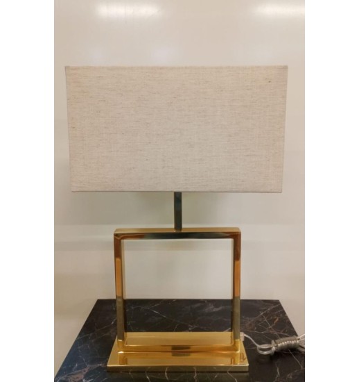 CANDEEIRO MESA LATAO DOURADO QUADRADO...