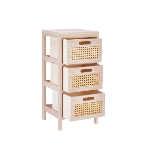 MESA APOIO 3 GAVETAS ESTREITAS RATTAN...