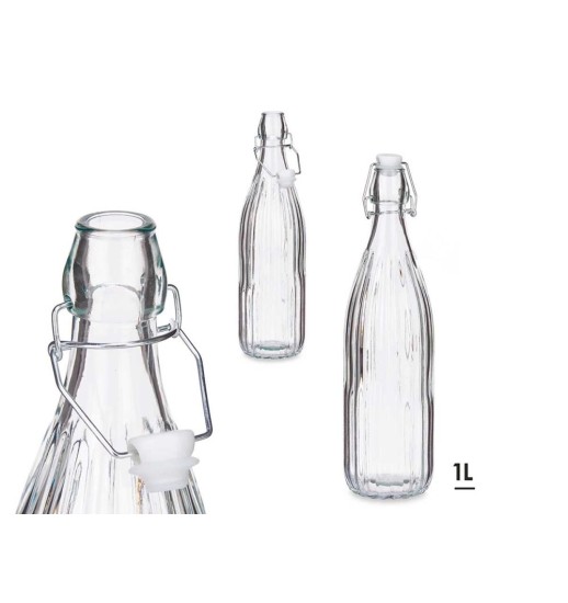 GARRAFA VIDRO RISCAS VERTICAIS...