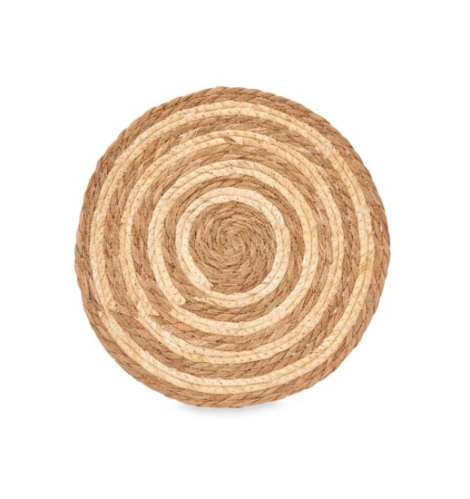 INDIVIDUAL ESPARTO BEGE/CASTANHO...