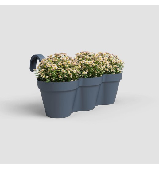 VASO CAPRI VARANDA TRIPLO 54CM AZUL...