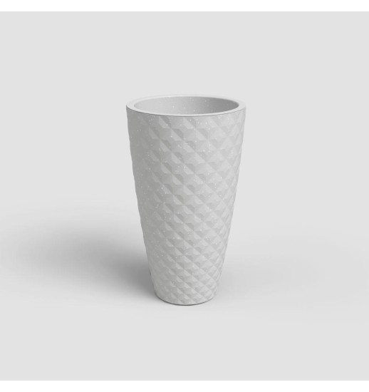 VASO HAVANA TROPICAL ALTO 70CM CINZA...
