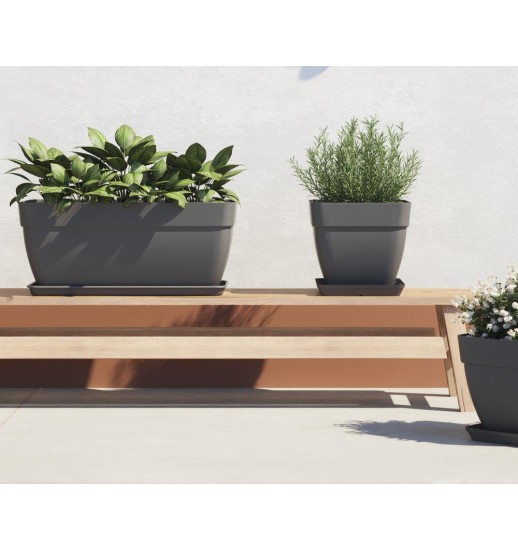 FLOREIRA CAPRI CAMPANA XL 80CM CINZA...