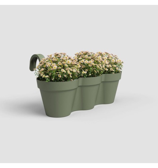 VASO CAPRI VARANDA TRIPLO 54CM VERDE...