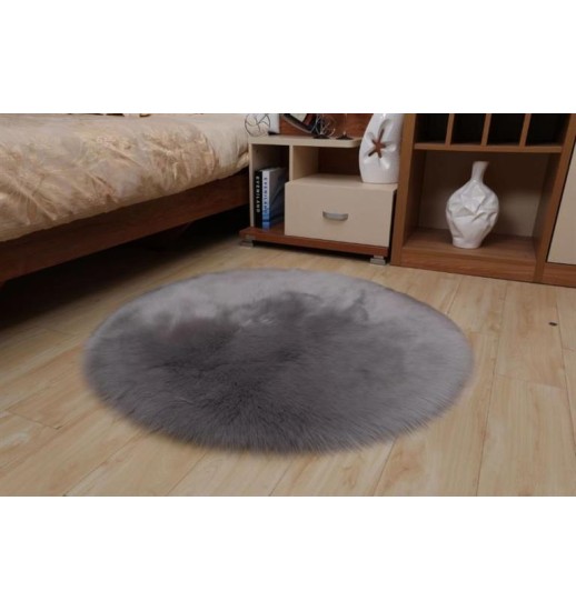 TAPETE REDONDO CINZA 90CM - 127031011