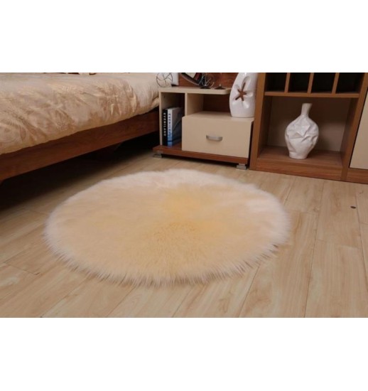 TAPETE REDONDO BEGE 90CM - 127031013