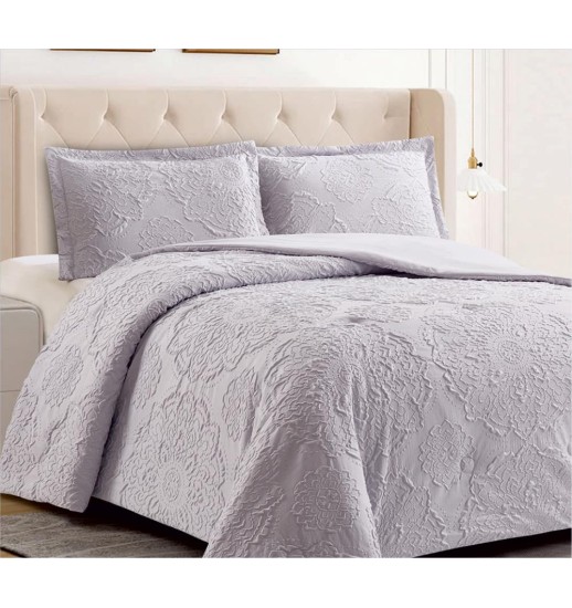 COLCHA 240*260 100% POLIESTER CINZA -...