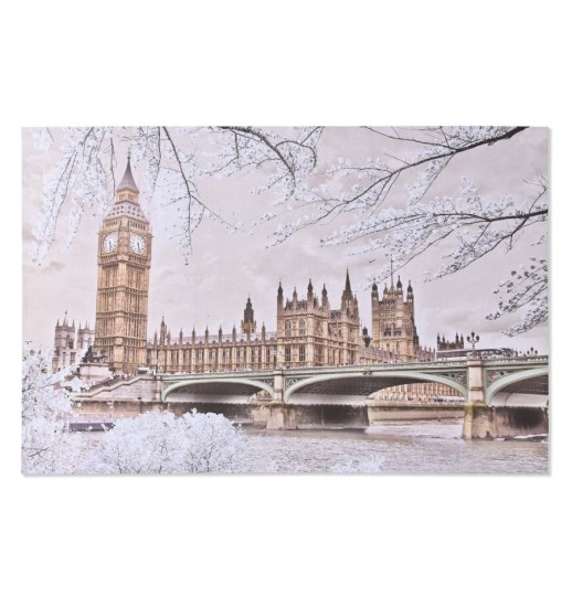 QUADRO TECIDO TELA LONDRES PONTE E...