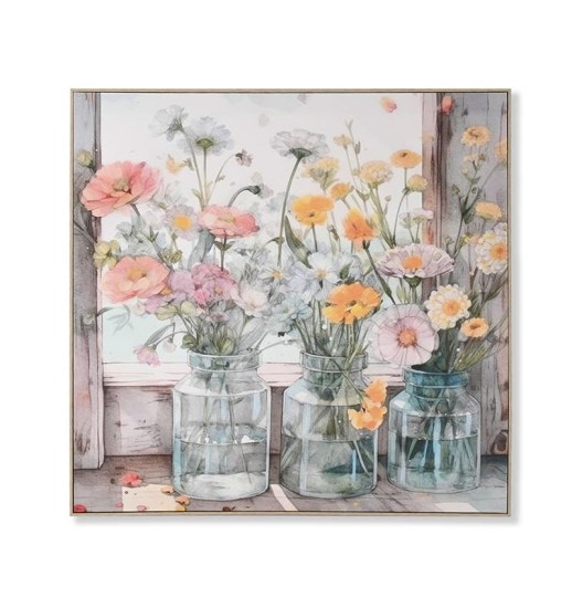 QUADRO TECIDO TELA PS 80*3.5*80 VASOS...