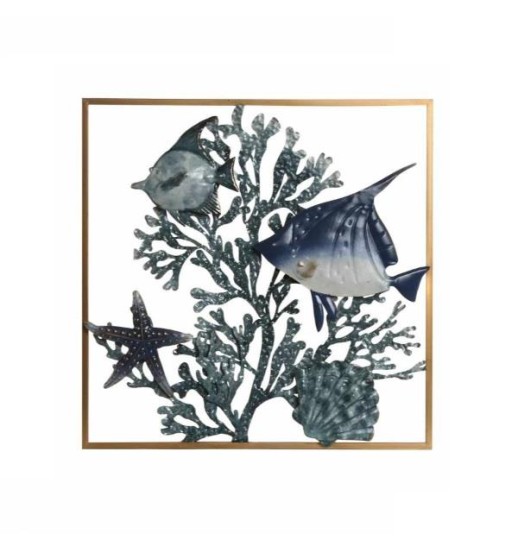 DECORACAO DE PAREDE METAL CORAL...