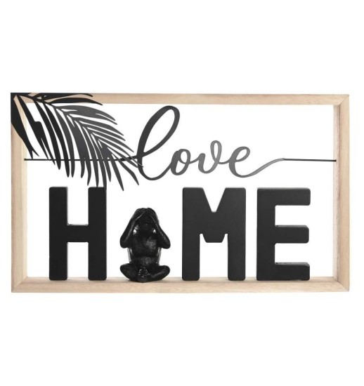 DECORACAO METAL/MDF 40*5*24 PRETO...